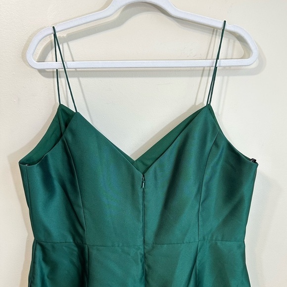 NWT ALFRED SUNG  D777 V-Neck Faux Wrap Cocktail Dress Hunter Green Size 18 - Picture 4 of 16